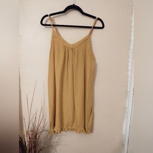 Love To Lounge Women's Elegant Mustard Yellow Mini Dress Size Large
